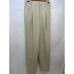 Van Heusen Basic Gabardine Pant Pleated Front Lightweight Beige Size 08 Reg NWT